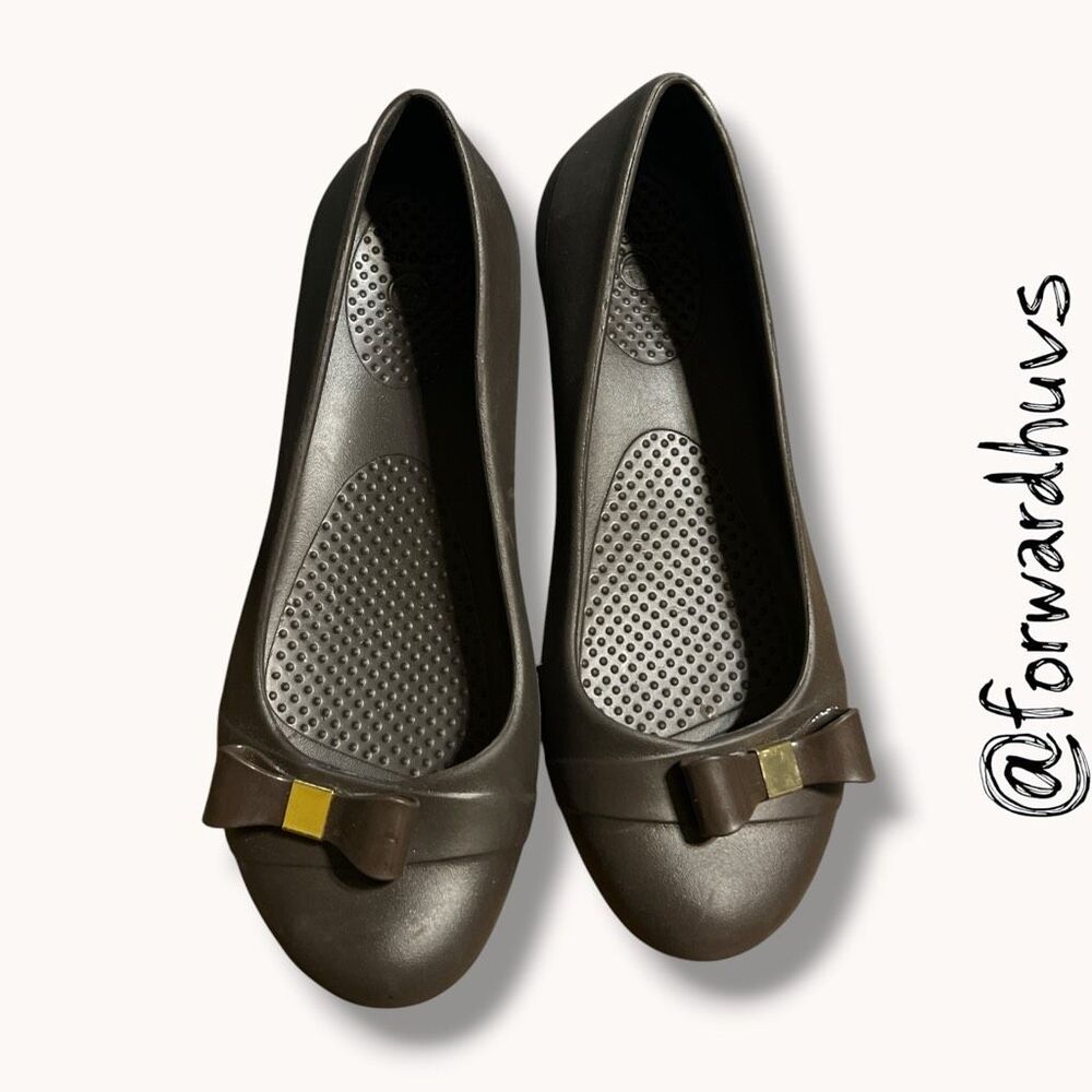 Crocs Brown Bow Ballet Flats Women’s 6